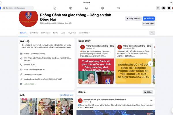 Fanpage Phòng Cảnh sát giao thông - Công an Đồng Nai: Điểm sáng tuyên truyền pháp luật trên không gian mạng Fanpage Phòng Cảnh sát giao thông - Công an Đồng Nai: Điểm sáng tuyên truyền pháp luật trên không gian mạng