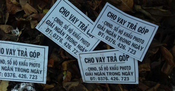 Dùng tờ rơi để quảng cáo cho vay nặng lãi, 2 đối tượng bị bắt