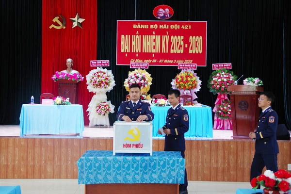 Đảng bộ Hải đội 421 tổ chức Đại hội nhiệm kỳ 2025-2030