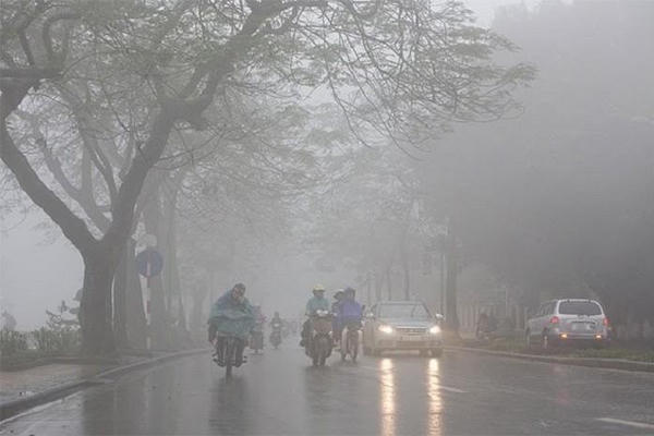 Thời tiết miền Bắc chuyển mưa phùn ẩm ướt và sương mù