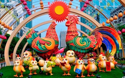 Ngắm đường hoa Nguyễn Huệ trước giờ khai hội