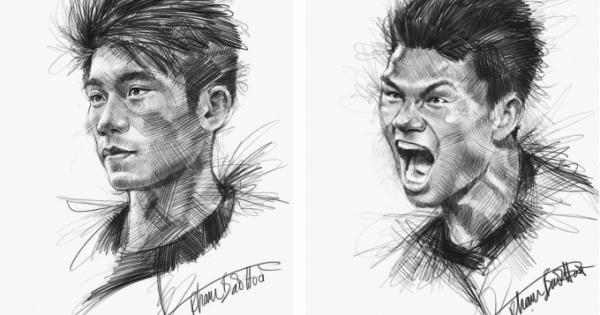 Trọn bộ tranh ký họa dàn cầu thủ "cực phẩm" U23 Việt Nam