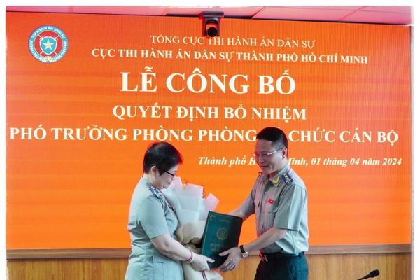 Cục THADS TP HCM: Công bố Quyết định bổ nhiệm Phó Trưởng phòng Phòng Tổ chức cán bộ