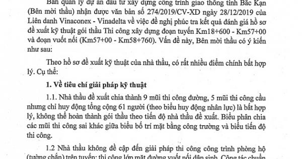 Bắc Kạn: Kiến nghị của liên danh Vinaconex – Vinadelta là thiếu cơ sở!
