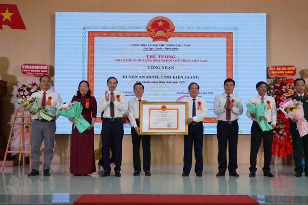 Kiên Giang: Huyện An Minh đạt chuẩn huyện nông thôn mới