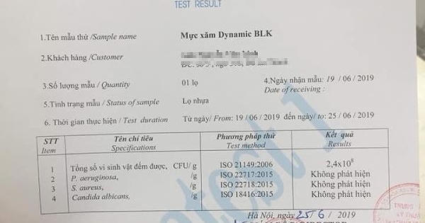 Nhiễm trùng da vì sử dụng mực xăm kém chất lượng