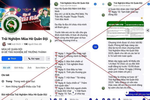 Cảnh giác khi đăng ký tham gia Trại hè Quân đội nhân dân trên mạng xã hội Cảnh giác khi đăng ký tham gia Trại hè Quân đội nhân dân trên mạng xã hội