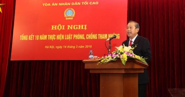 10 năm thực hiện luật phòng chống tham nhũng: Ngành Tòa án chuyển 35 trường hợp cho cơ quan điều tra