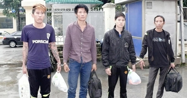 Di lý 4 đối tượng truy nã từ các tỉnh phía Nam về Thanh Hóa