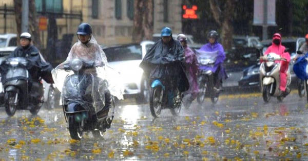 Dự báo thời tiết: Bắc Bộ mưa dông tập trung vào chiều tối và đêm
