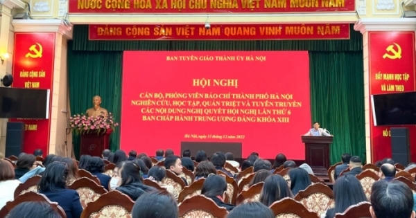Hơn 400 cán bộ, phóng viên Hà Nội học tập, quán triệt Nghị quyết Trung ương 6