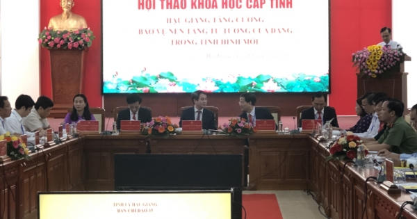 Hậu Giang tăng cường bảo vệ nền tảng tư tưởng của Đảng trong tình hình mới Hậu Giang tăng cường bảo vệ nền tảng tư tưởng của Đảng trong tình hình mới