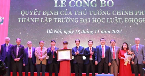Công bố quyết định của Thủ tướng thành lập Trường đại học Luật