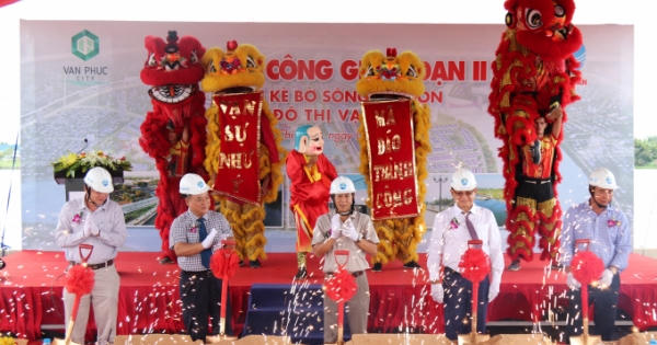 Tuyến kè bờ sông Sài Gòn được Tập đoàn Đại Phúc khởi công giai đoạn II