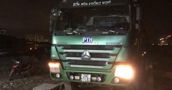 Lái xe tải gắn lô gô PTH chở quá tải 200%, gọi “cứu viện” nhưng bất thành