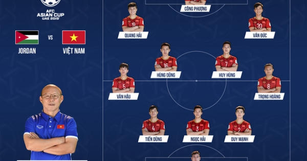 Đội hình chính thức trận Việt Nam - Jordan: Công Phượng đá chính, lá chắn thép trở lại