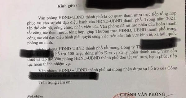 TP Thuận An trả lại 500 triệu 'xin' doanh nghiệp đón Tết
