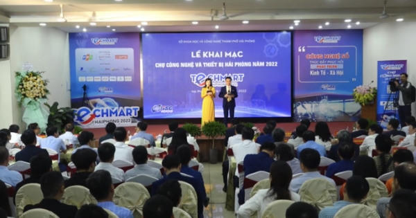 Khai mạc chợ công nghệ và thiết bị Hải Phòng năm 2022 Khai mạc chợ công nghệ và thiết bị Hải Phòng năm 2022