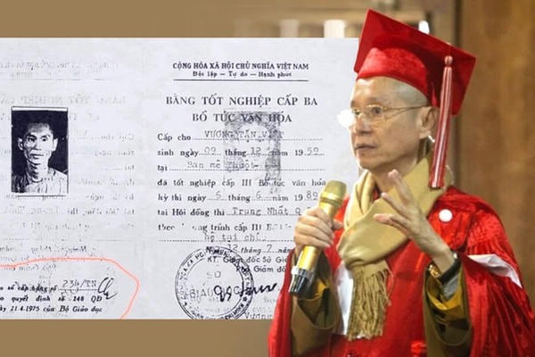 Bộ Giáo dục và Đào tạo: Bằng cấp 3 của ông Vương Tấn Việt (Thượng tọa Thích Chân Quang) không hợp pháp, khẩn trương thu hồi