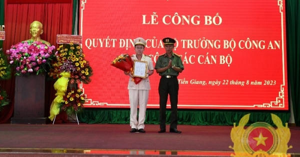 Thượng tá Nguyễn Minh Tân làm Phó Giám đốc Công an tỉnh Tiền Giang