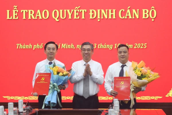 Thành ủy TP.Hồ Chí Minh bổ nhiệm 2 thư ký Bí thư Trần Lưu Quang