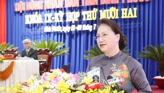 Chủ tịch Quốc hội Nguyễn Thị Kim Ngân tham dự Kỳ họp thứ 12, HĐND tỉnh Bình Phước khóa IX Chủ tịch Quốc hội Nguyễn Thị Kim Ngân tham dự Kỳ họp thứ 12, HĐND tỉnh Bình Phước khóa IX