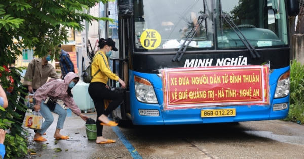 Bình Thuận đưa 15 người trong thùng xe đông lạnh về quê