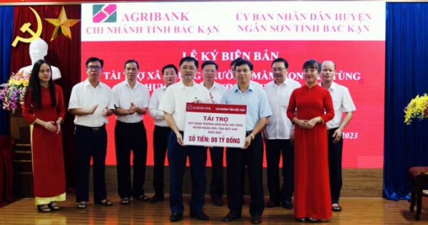 Agribank Bắc Kạn chi 9 tỷ đồng xây trường mầm non