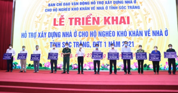 Sóc Trăng xây dựng 849 căn nhà cho hộ nghèo khó khăn về nhà ở