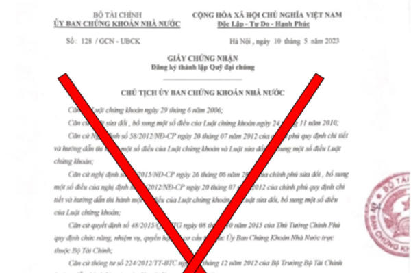 Cảnh báo giả mạo văn bản của Uỷ ban Chứng khoán Nhà nước