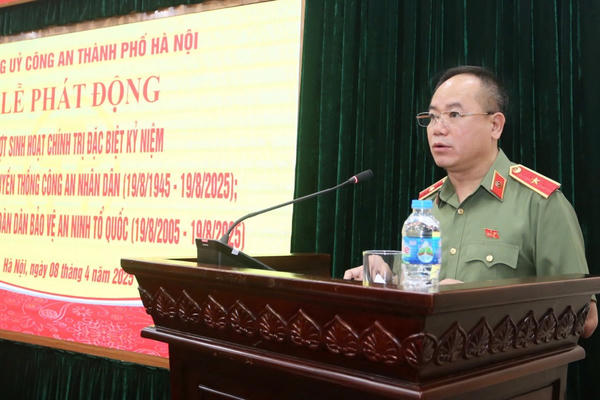 Công an Hà Nội tổ chức Lễ phát động đợt sinh hoạt chính trị đặc biệt Kỷ niệm 80 năm Ngày truyền thống Công an nhân dân