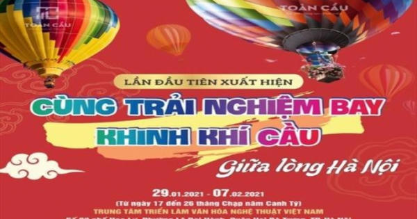 Ngắm Hà Nội từ khinh khí cầu