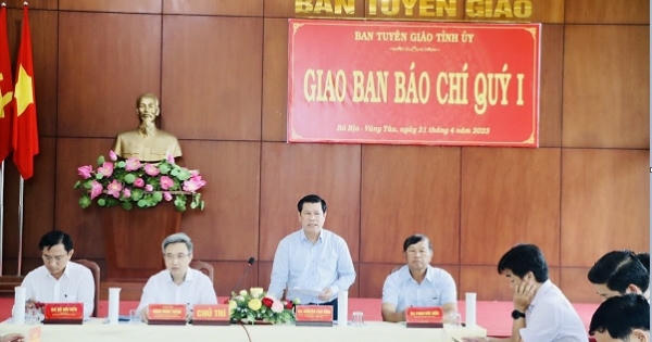 Bà Rịa - Vũng Tàu tổ chức hội nghị giao ban báo chí Quý I năm 2023 Bà Rịa - Vũng Tàu tổ chức hội nghị giao ban báo chí Quý I năm 2023