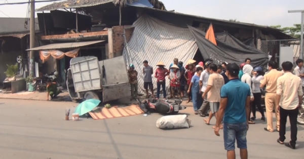 TP HCM: Tông vào xe lam, 1 người tử vong