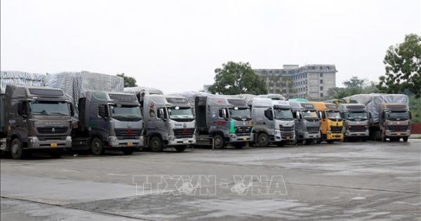 Lái xe được "tiếp tế" trong khi chờ thông quan Lái xe được "tiếp tế" trong khi chờ thông quan