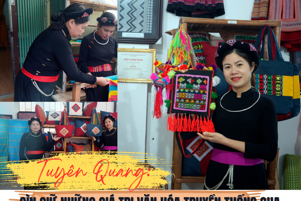 Gìn giữ những giá trị văn hóa truyền thống qua hoa văn thổ cẩm