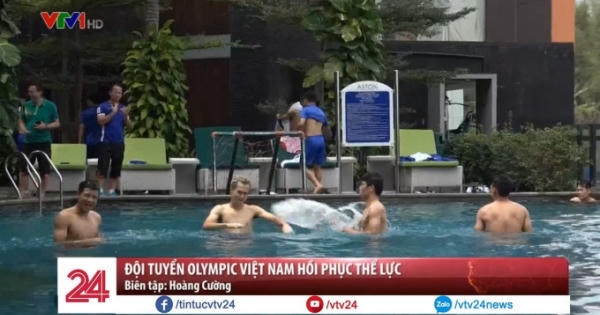 Đội tuyển Olympic Việt Nam hồi phục thể lực Đội tuyển Olympic Việt Nam hồi phục thể lực