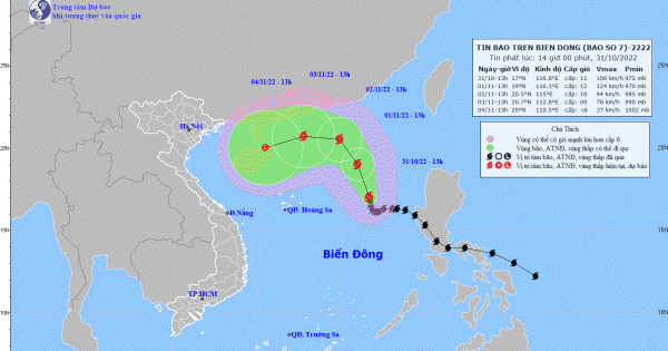 Bão số 7 có sức gió giật mạnh lên cấp 11