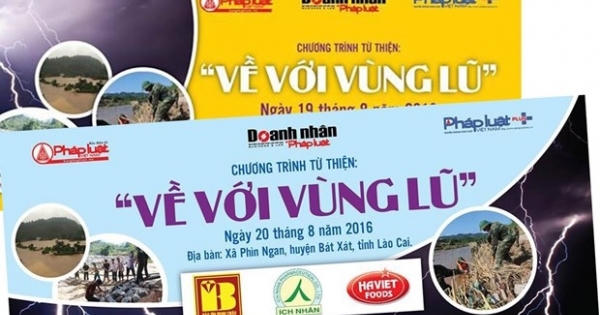 Báo Pháp luật Việt Nam 'Về với vùng lũ'