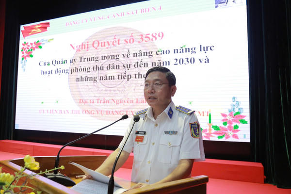 Quán triệt nghị quyết nâng cao năng lực hoạt động phòng thủ dân sự cho lực lượng cảnh sát biển