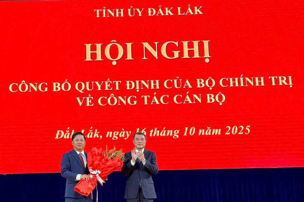 Ông Lương Nguyễn Minh Triết được điều động, chỉ định làm Bí thư Tỉnh ủy Đắk Lắk