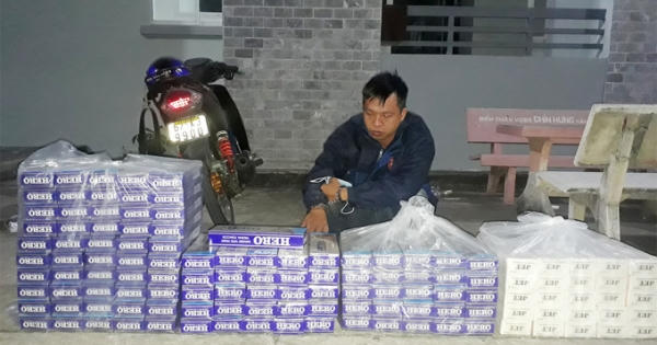 An Giang: Bắt đối tượng dùng xe mô tô vận chuyển thuốc lá ngoại trong đêm An Giang: Bắt đối tượng dùng xe mô tô vận chuyển thuốc lá ngoại trong đêm