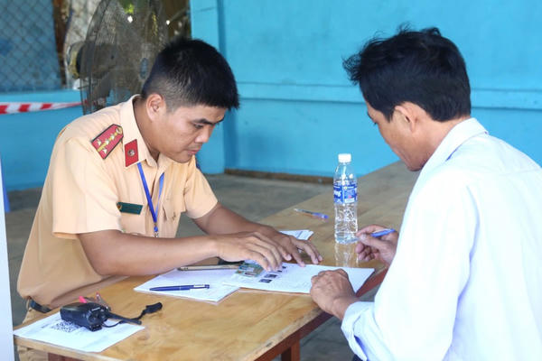 Công an Tiền Giang lần đầu tiên tổ chức kỳ thi sát hạch lái xe hạng A1