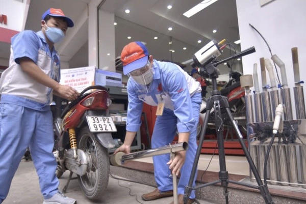 Cơ sở đăng kiểm ở Hà Nội được phép kiểm định khí thải xe máy