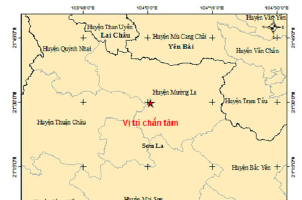 Sơn La: Xảy ra động đất có độ lớn 2.7 richter tại huyện Mường La