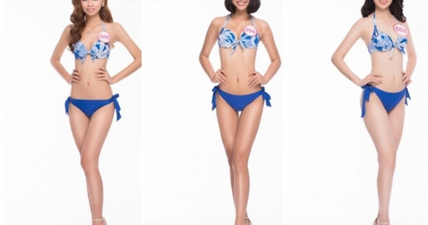 Thí sinh Hoa hậu Việt Nam khoe vòng eo “con kiến” với bikini