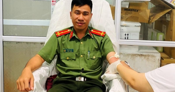 Bí thư Đoàn công an huyện Mường Khương hiến máu cứu sống thai phụ đang nguy kịch