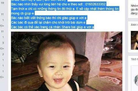 Thanh Hóa: Tạm giữ hai đối tượng bắt cóc bé trai 2 tuổi
