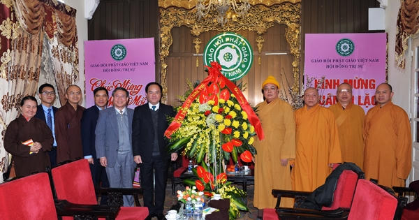 Ban Tôn giáo Chính phủ thăm và chúc tết chư tôn đức Giáo phẩm Giáo hội Phật giáo Việt Nam