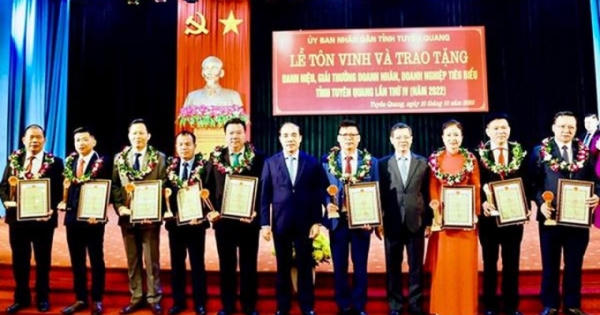 Vinh danh doanh nhân, doanh nghiệp tiêu biểu tỉnh Tuyên Quang